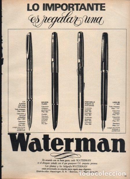 Otros art&iacute;culos de coleccionismo en papel: LAMINA V21419: Publicidad Waterman - Varios