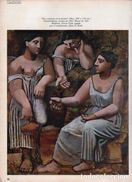 Otros art&iacute;culos de coleccionismo en papel: LAMINA V21642: Tres mujeres en la fuente por Picasso - Varios