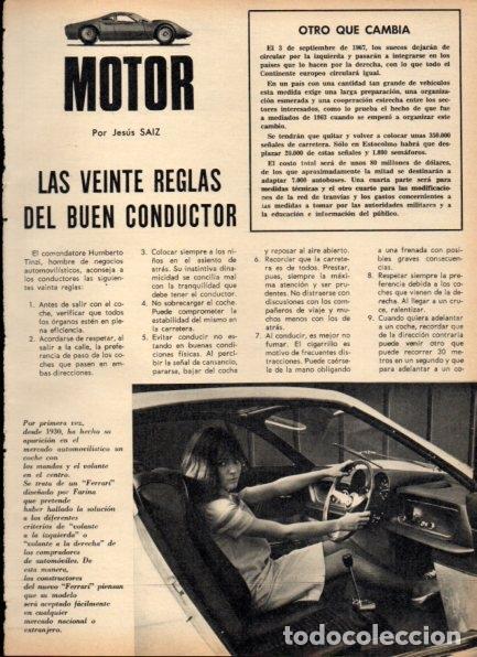 Otros art&iacute;culos de coleccionismo en papel: LAMINA V21164: Ferrari con mandos y volante en el centro - Varios