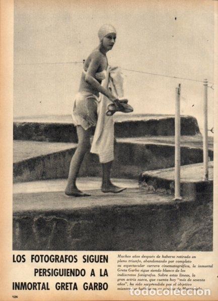 Otros art&iacute;culos de coleccionismo en papel: LAMINA V21174: Greta Garbo en su piscina de Montecarlo - Varios