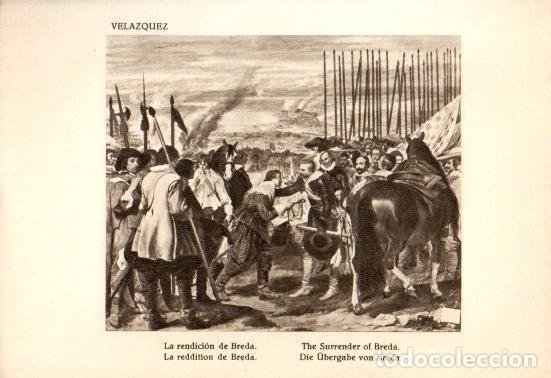 Otros art&iacute;culos de coleccionismo en papel: LAMINA V28184: La rendicion de Breda por Velazquez - Bernardino de Pantorba