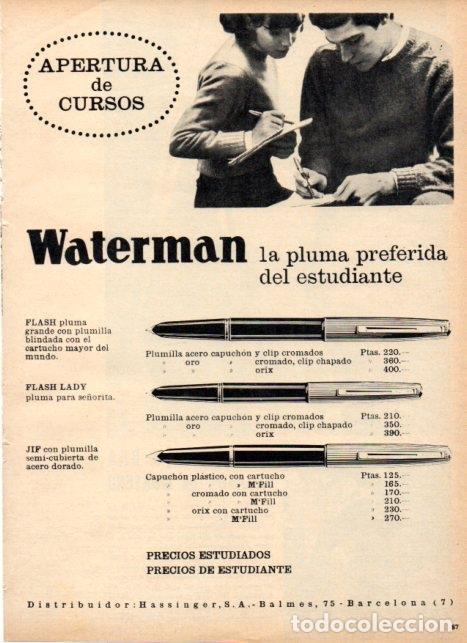 Otros art&iacute;culos de coleccionismo en papel: LAMINA V21115: Publicidad pluma Waterman - Varios