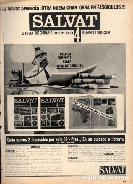 Otros art&iacute;culos de coleccionismo en papel: LAMINA V21126: Publicidad Salvat diccionario enciclopedido - Varios