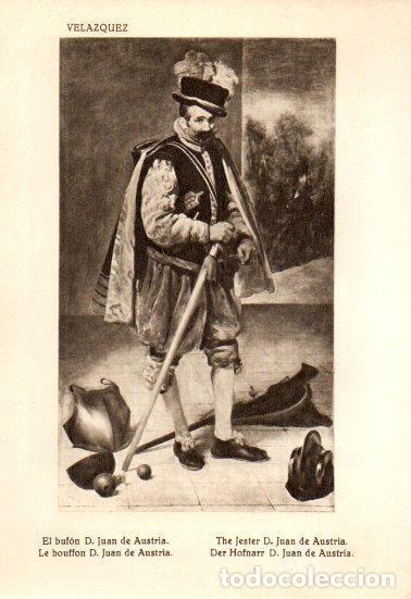 Otros art&iacute;culos de coleccionismo en papel: LAMINA V28151: El bufon D. Juan de Austria por Velazquez - Bernardino de Pantorba