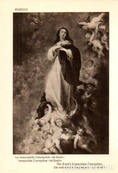 Otros art&iacute;culos de coleccionismo en papel: LAMINA V28158: La Inmaculada Concepcion de Soult por Murillo - Bernardino de Pantorba