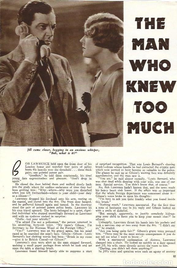 Otros art&iacute;culos de coleccionismo en papel: LAMINA 34416: Escena de The man who knew too much - VVAA