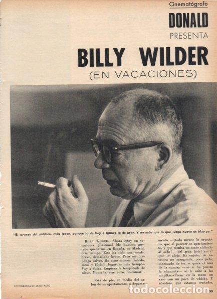 Otros art&iacute;culos de coleccionismo en papel: LAMINA V21255: Billy Wilder - Varios