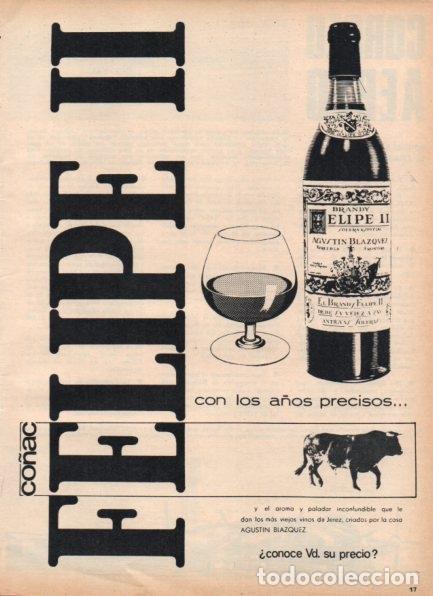 Otros art&iacute;culos de coleccionismo en papel: LAMINA V21276: Publicidad co&ntilde;ac Felipe II - Varios