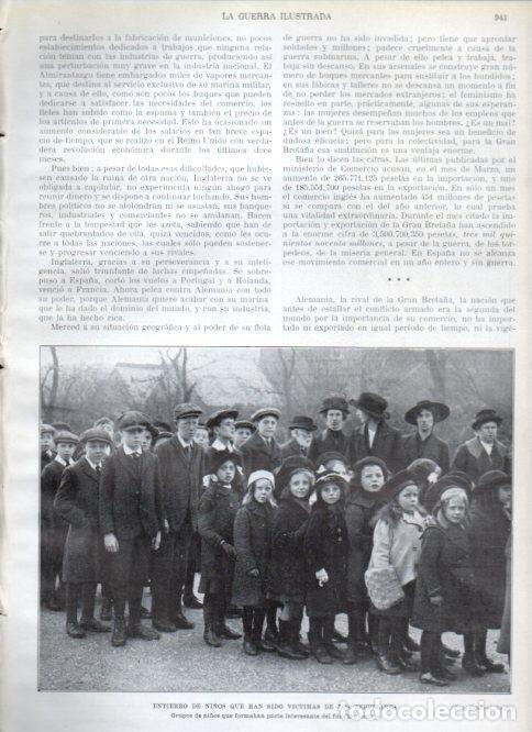 Altri oggetti di carta: LAMINA V22401: Entierro de ni&ntilde;os que han sido victimas de los zeppelines - Augusto Riera