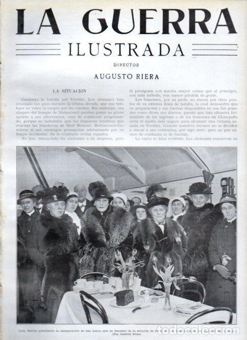 Otros art&iacute;culos de coleccionismo en papel: LAMINA V22386: Lady Beatty en estacion de Queen Street de Londres - Augusto Riera