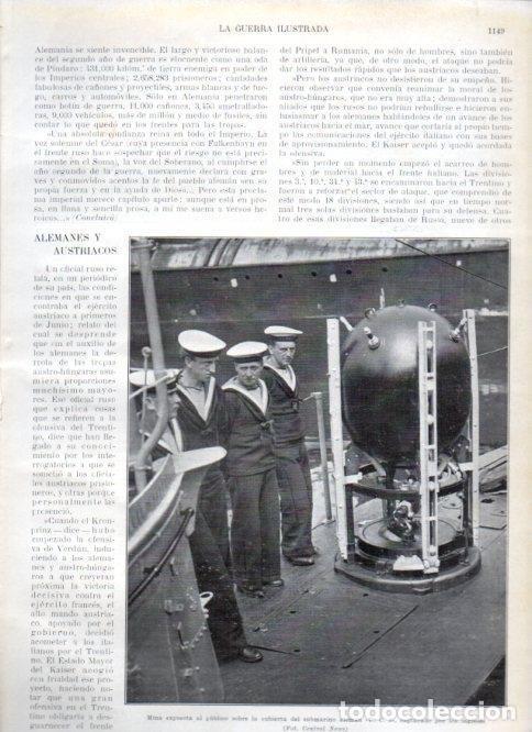 Altri oggetti di carta: LAMINA V22506: Mina sobre el submarino U. C. 5 - Augusto Riera