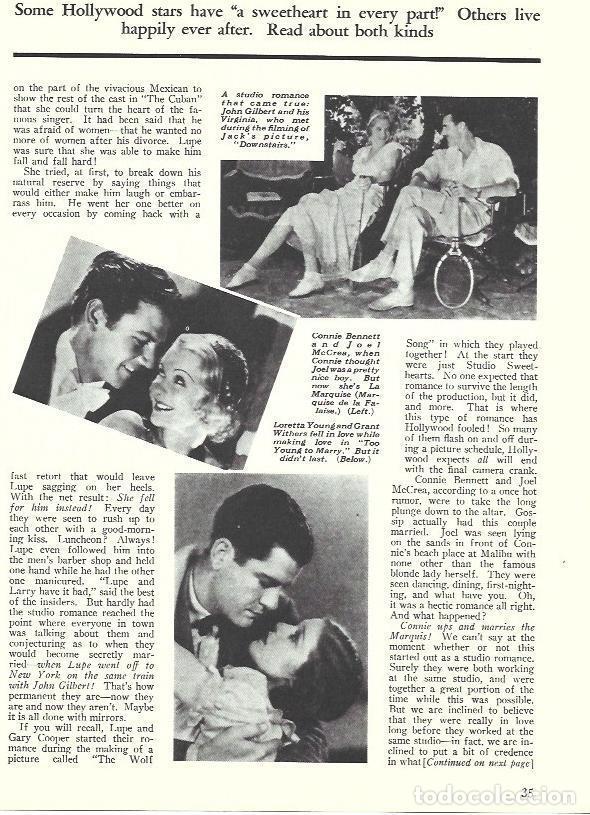 Otros art&iacute;culos de coleccionismo en papel: LAMINA 34546: Fotogramas con John Gilbert, Connie Bennett y Loretta Young - Martin Levin