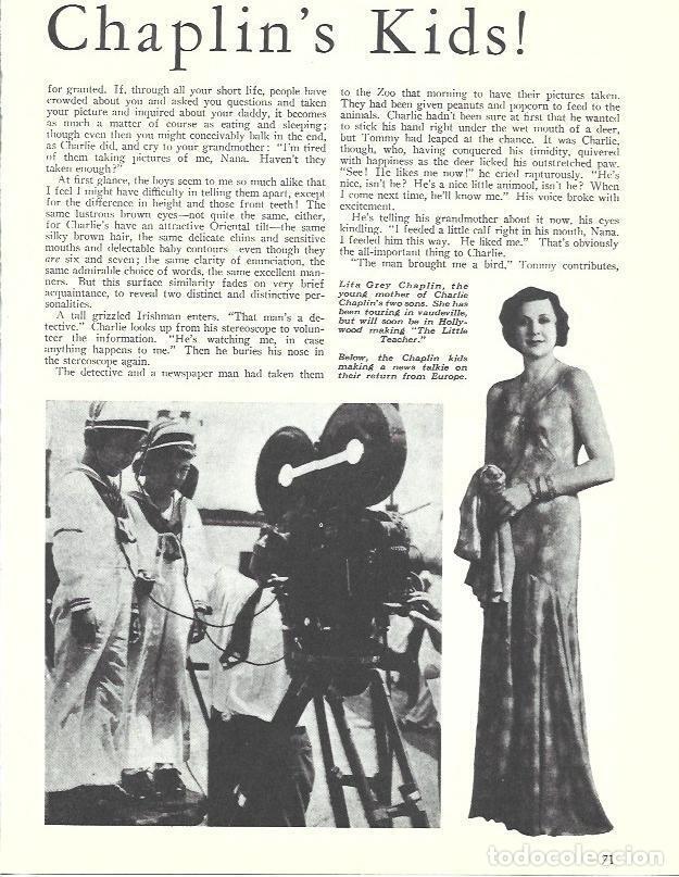 Otros art&iacute;culos de coleccionismo en papel: LAMINA 34564: Lita Grey Chaplin - Martin Levin