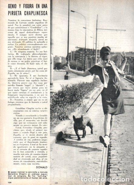 Otros art&iacute;culos de coleccionismo en papel: LAMINA V22052: Geraldine Chaplin con su bull-dog - Varios