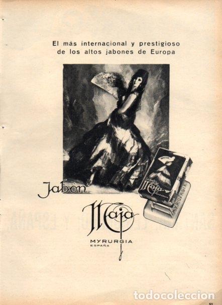Otros art&iacute;culos de coleccionismo en papel: LAMINA V22211: Publicidad jabon Maja de Myrurgia - Varios