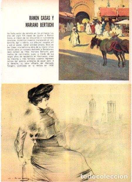 Otros art&iacute;culos de coleccionismo en papel: LAMINA V21837: Ilustracion lapiz carbon de 1902 por Ramon Casas - Varios