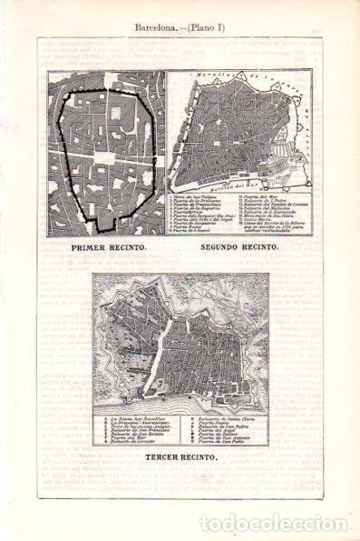 Paper Collecting Others: LAMINA V28680: Planos de los recintos de Barcelona - Varios