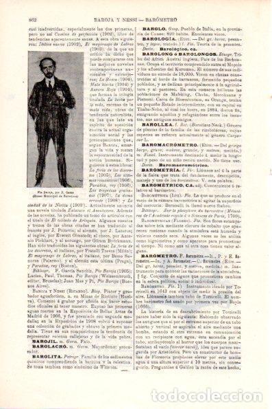 Otros art&iacute;culos de coleccionismo en papel: LAMINA V28706: Pio Baroja por R. Casas - Varios