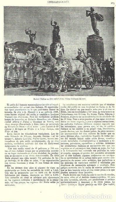 Otros art&iacute;culos de coleccionismo en papel: LAMINA ESPASA 39234: Robert Taylor en Quo Vadis - Varios