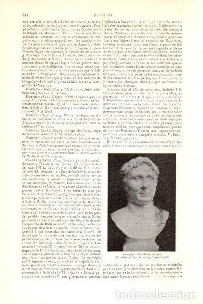 Otros art&iacute;culos de coleccionismo en papel: LAMINA V30127: Escultura de Pompeyo - Varios