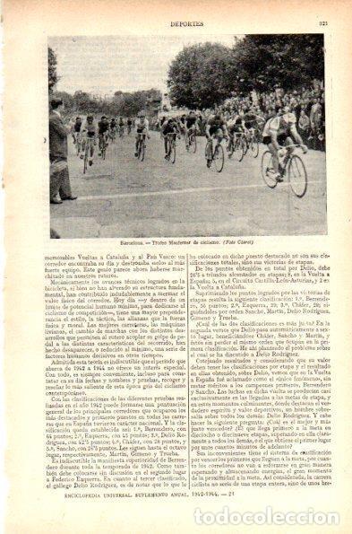 Otros art&iacute;culos de coleccionismo en papel: LAMINA V29533: Trofeo Masferrer de ciclismo en Barcelona - Varios