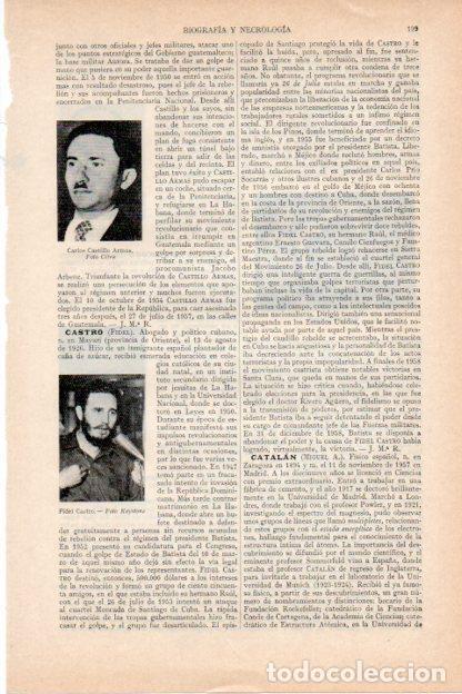 Otros art&iacute;culos de coleccionismo en papel: LAMINA V29731: Fidel Castro y C. Castillo Armas - Varios