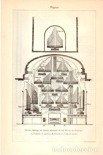 Otros art&iacute;culos de coleccionismo en papel: LAMINA V24016: Organo electrico de San Miguel de Hamburgo - Varios