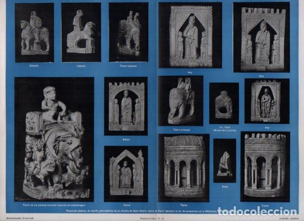 Otros art&iacute;culos de coleccionismo en papel: LAMINA V24155: Piezas de ajedrez de la Abadia de Saint Denis - Varios