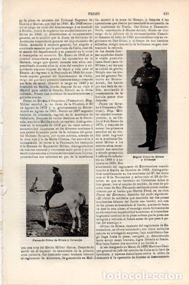 Paper Collecting Others: LAMINA V30524: Fernando Primo de Rivera y Miguel Primo de Rivera - Varios