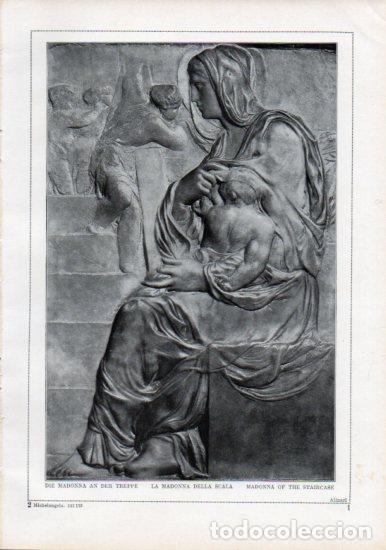 Otros art&iacute;culos de coleccionismo en papel: LAMINA V24163: Michelangelo. Madonna of the staircase - Varios
