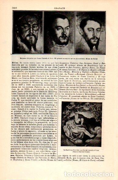 Altri oggetti di carta: LAMINA V31488: Retratos por Lucas Cranach el Joven - Varios