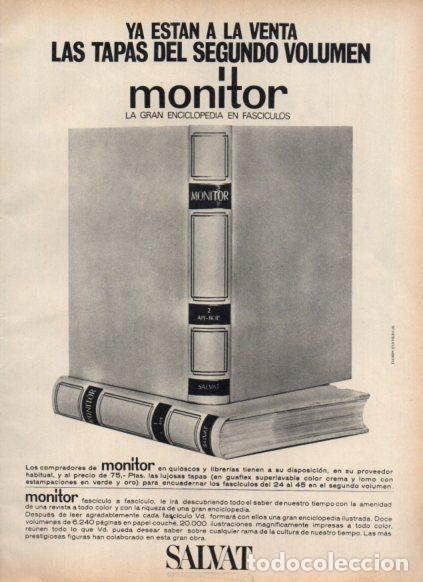 Otros art&iacute;culos de coleccionismo en papel: LAMINA V25194: Publicidad Salvat enciclopedia Monitor - Varios