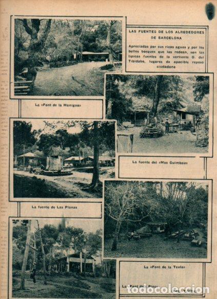 Sammelleidenschaft Andere Papierartikel: LAMINA V24404: Fuentes en el Tibidado de Barcelona - Varios