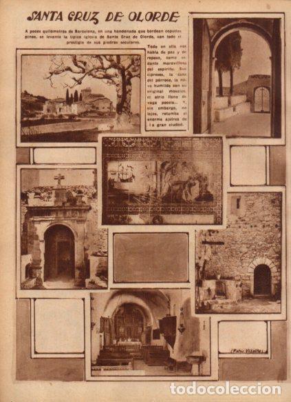 Altri oggetti di carta: LAMINA V24432: Iglesia de Santa Cruz de Olorde, Barcelona - Varios