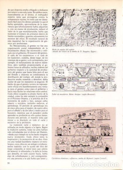 Otros art&iacute;culos de coleccionismo en papel: LAMINA V32276: Empleo del soplete relieve tumba de Ti, Saqqara - Varios