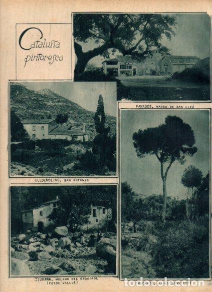 Otros art&iacute;culos de coleccionismo en papel: LAMINA V24455: San Antonio en Ulldemolins y Molino del Esquirol en Ciurana - Varios