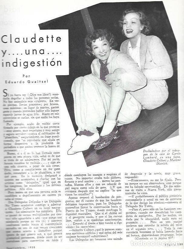 Sammelleidenschaft Andere Papierartikel: LAMINA 33683: Claudette Colbert y Marlene Dietrich - VVAA