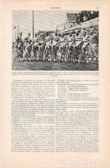 Otros art&iacute;culos de coleccionismo en papel: LAMINA V32733: Equipo espa&ntilde;ol Vuelta ciclista a Francia 1957 - Varios