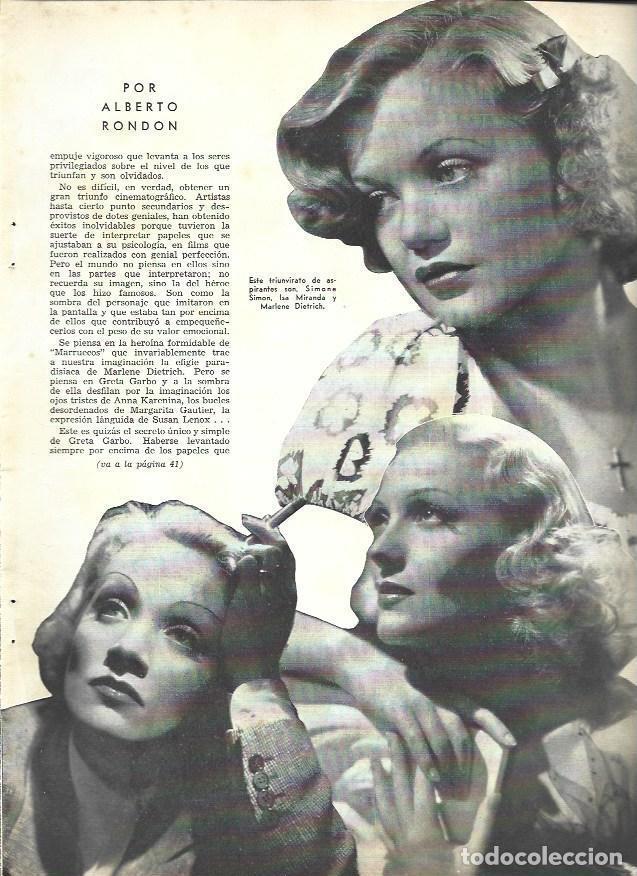 Altri oggetti di carta: LAMINA 33751: Simone Simon, Isa Miranda y Marlene Dietrich - VVAA