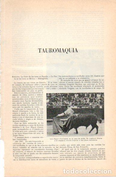 Otros art&iacute;culos de coleccionismo en papel: LAMINA V32879: Luis Miguel Dominguin - Varios