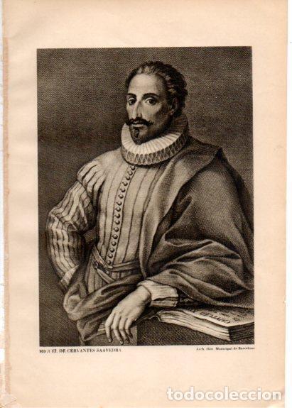 Otros art&iacute;culos de coleccionismo en papel: LAMINA V33131: Miguel de Cervantes Saavedra - Varios