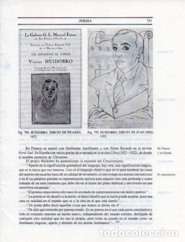 Otros art&iacute;culos de coleccionismo en papel: LAMINA V25581: Huidobro dibujos de Picasso y Juan Gris - Leopoldo Castedo
