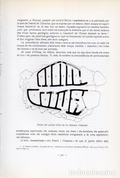 Otros art&iacute;culos de coleccionismo en papel: LAMINA V34709: Planta poblat iberic de la Gessera, Caseres - Antoni Rovira i Virgili