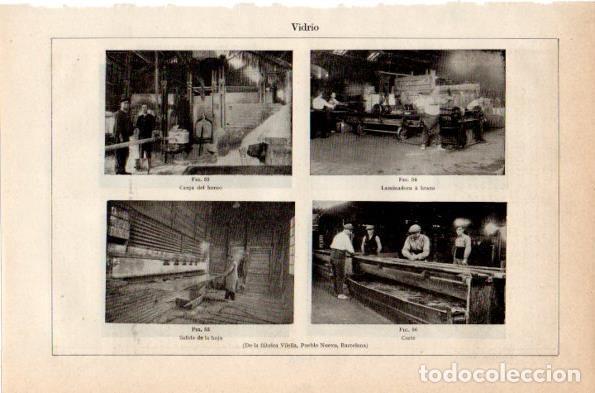 Sammelleidenschaft Andere Papierartikel: LAMINA V26852: Interiores de la fabrica de vidrio Vilella en Barcelona - Varios
