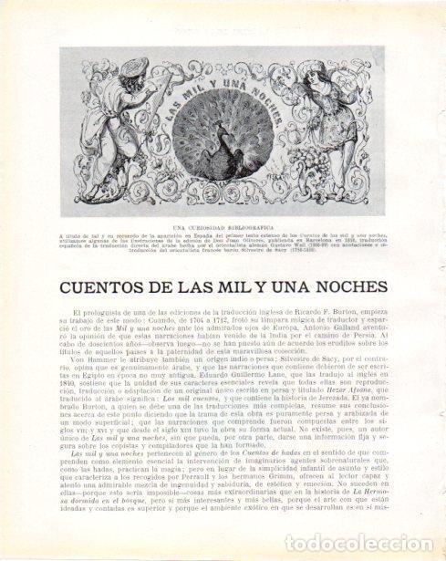 Otros art&iacute;culos de coleccionismo en papel: LAMINA V34394: Las mil y una noches ilustracion - Guillermo de Boladeres