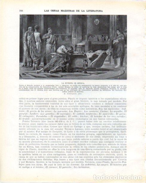Otros art&iacute;culos de coleccionismo en papel: LAMINA V34325: La muerte de Seneca por M. Dominguez - Guillermo de Boladeres