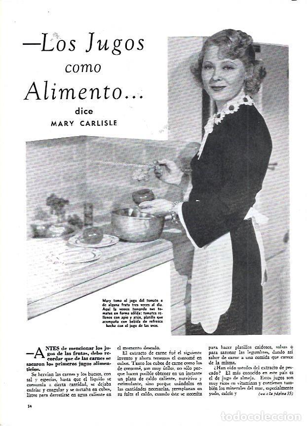 Altri oggetti di carta: LAMINA 35043: Articulo de cocina con Mary Carlisle - VVAA