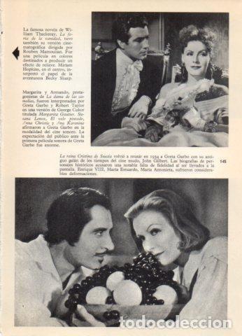 Otros art&iacute;culos de coleccionismo en papel: LAMINA V36532: Greta Garbo y Robert Taylor en La dama de las camelias - Varios