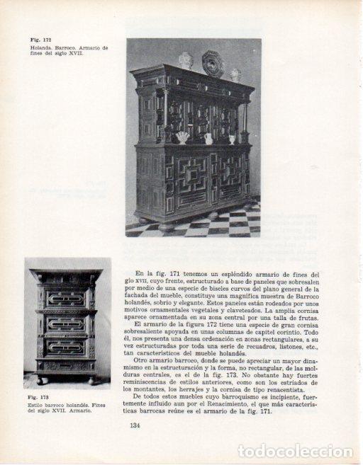Otros art&iacute;culos de coleccionismo en papel: LAMINA V28357: Armario barroco de Holanda siglo XVII - VArios