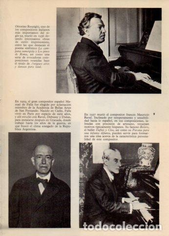 Otros art&iacute;culos de coleccionismo en papel: LAMINA V36486: Manuel de Falla, Mauricio Ravel y O. Respighi - Varios